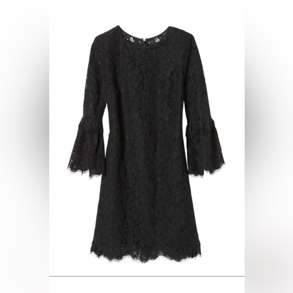 NWT Banana Republic
Black Lace Dress With 3/4 Bell Sleeves Size 10 - Picture 1 of 5
